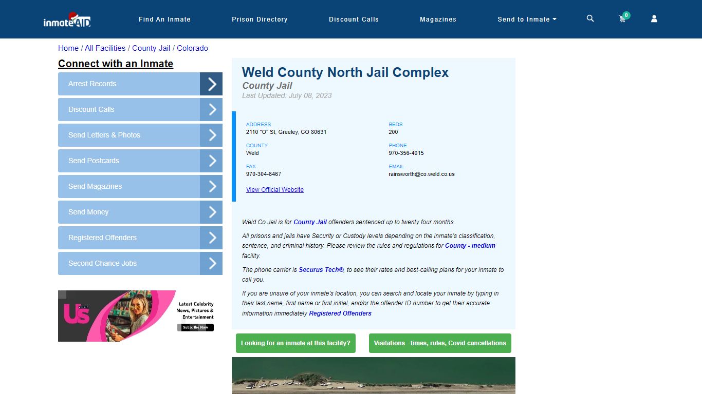 Weld County North Jail Complex - Inmate Locator - Greeley, CO