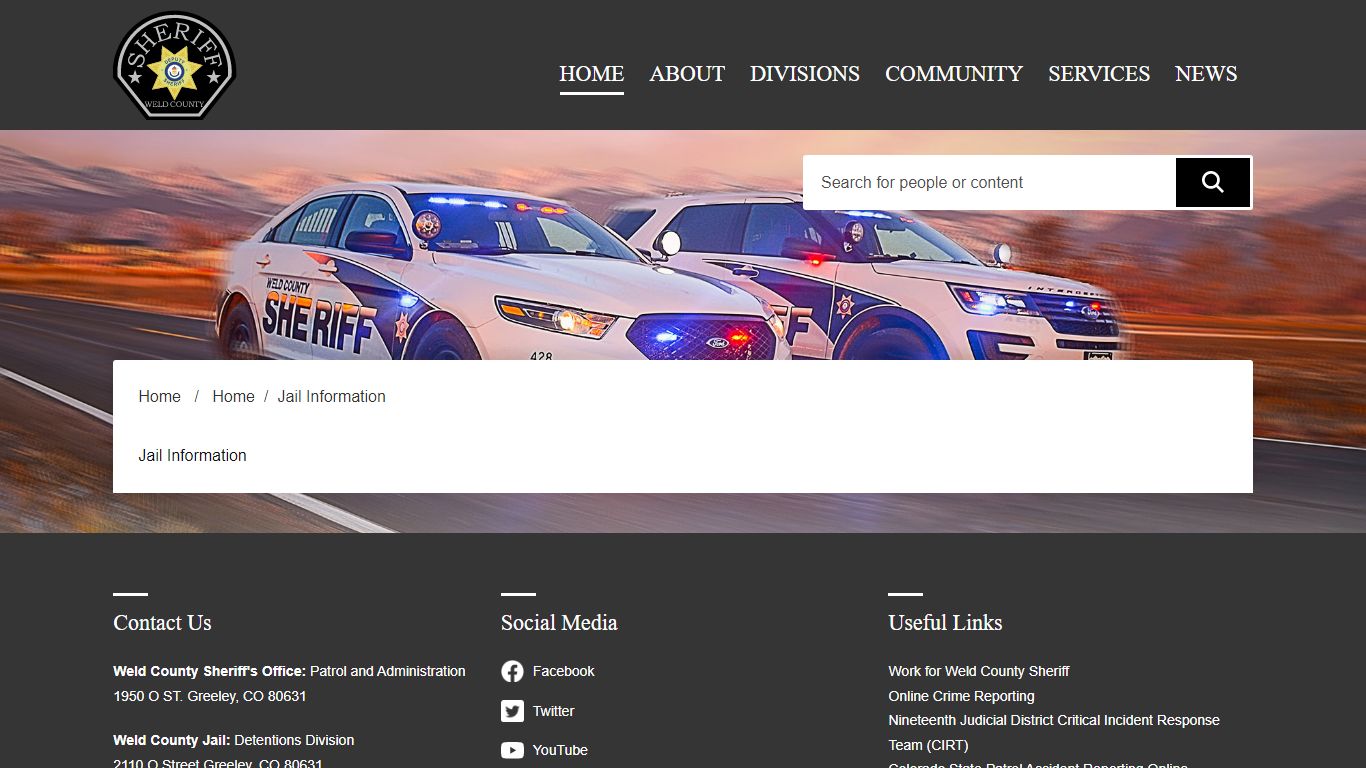 Jail Information Weld Sheriff